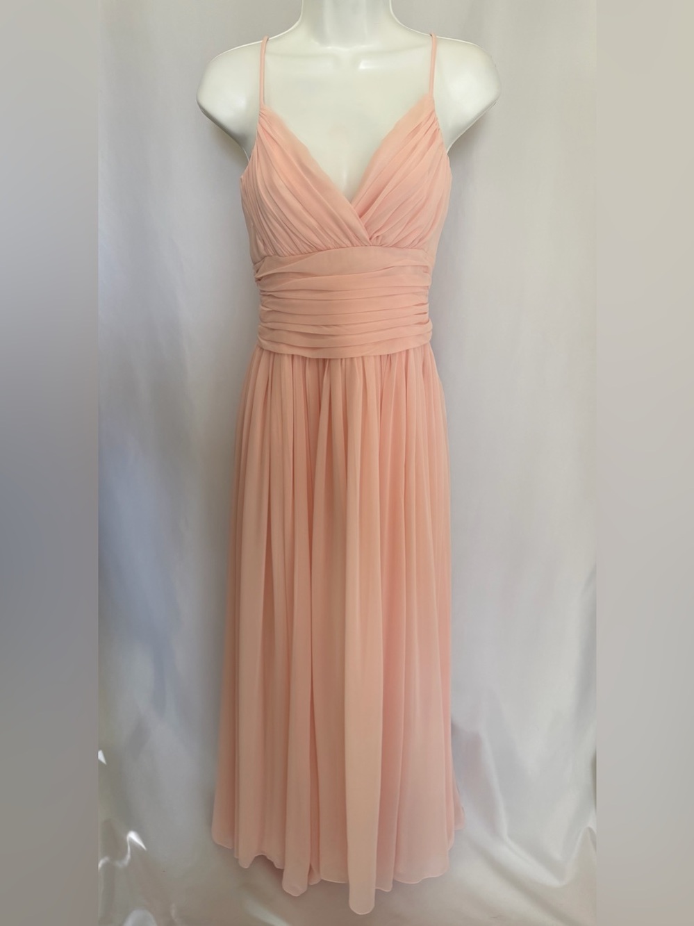 Jessica McClintock Blush Pink Chiffon Y2K Homecoming Dress Size 4